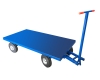 Dopravní plošinový vozík KB, 1000x2000 mm, nosnost 1500 kg, kola 350 mm - zobrazit detail zboží